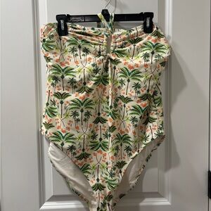 Old Navy Tropical Print One-Piece Swimsuit
